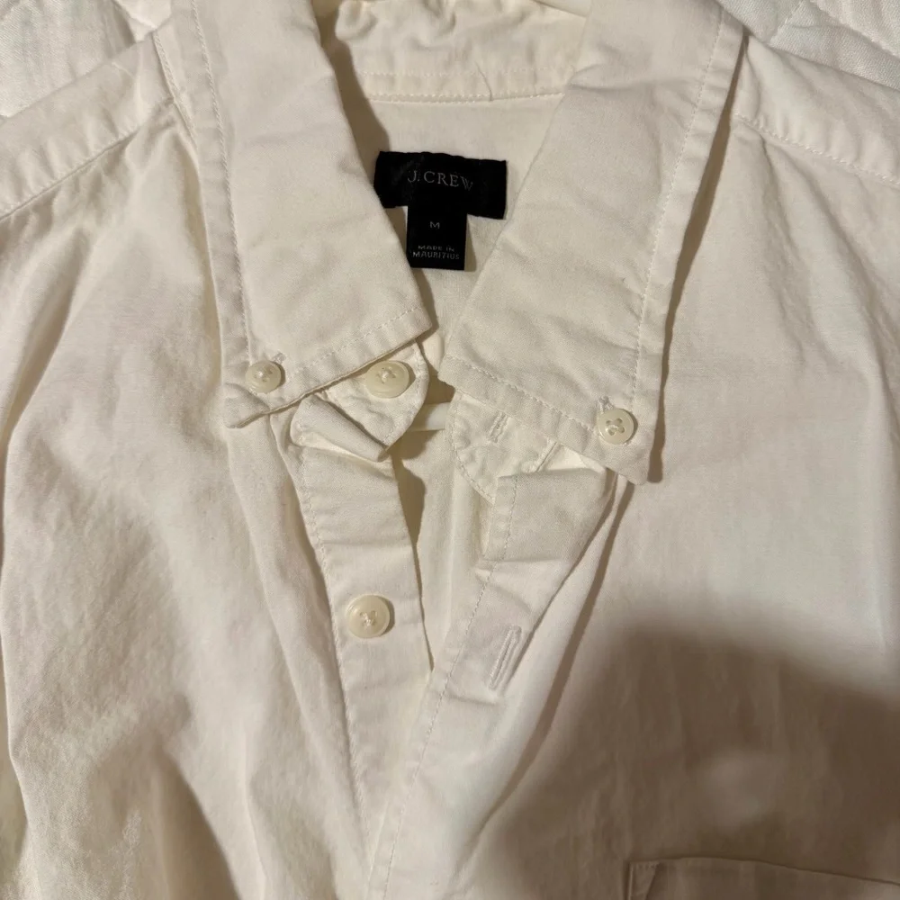 J. Crew Cream Casual Button Down Shirt